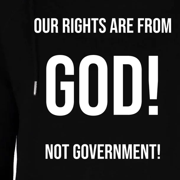 Our Rights Are From God Not Government Womens Funnel Neck Pullover Hood