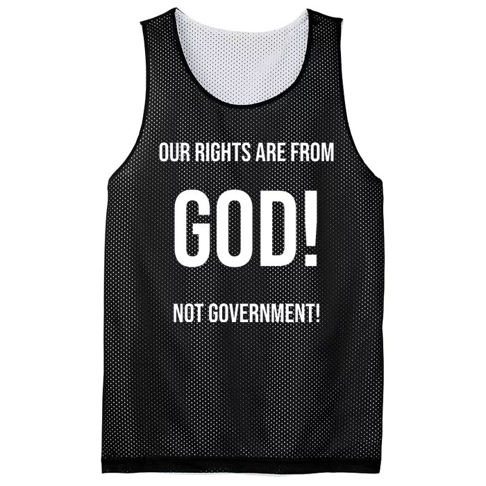 Our Rights Are From God Not Government Mesh Reversible Basketball Jersey Tank