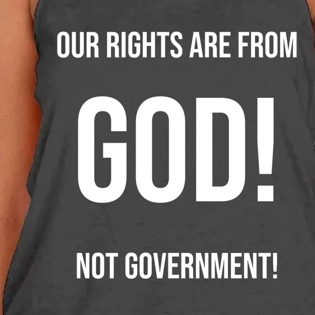 Our Rights Are From God Not Government Women's Knotted Racerback Tank