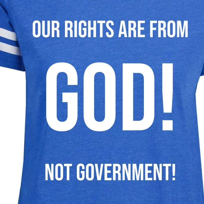 Our Rights Are From God Not Government Enza Ladies Jersey Football T-Shirt