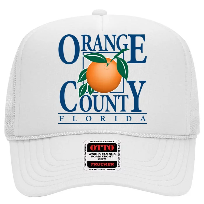 Orange County Florida High Crown Mesh Trucker Hat