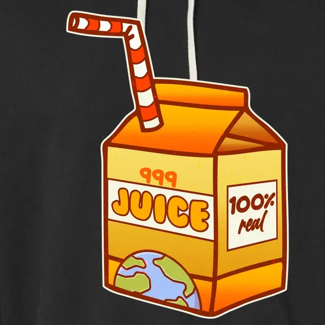 Orange Juice 999 Carton 100% Real Juice Garment-Dyed Fleece Hoodie