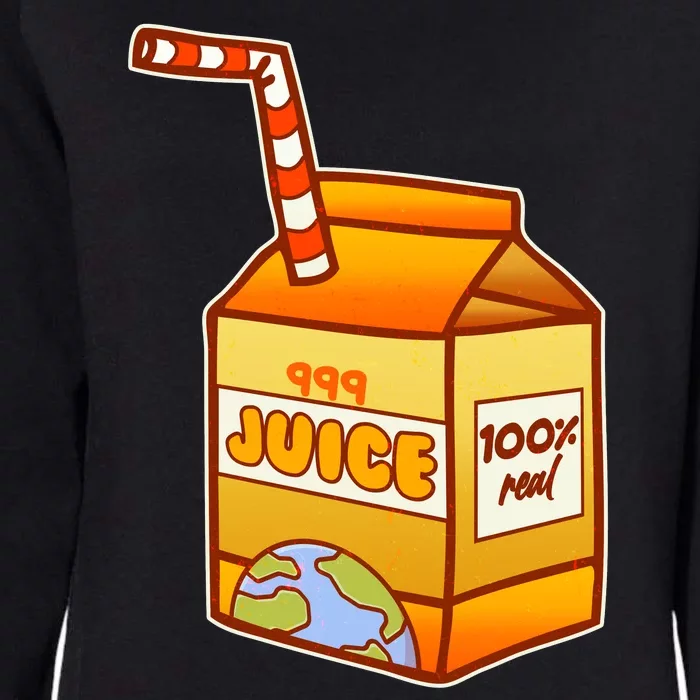 Orange Juice 999 Carton 100% Real Juice Womens California Wash Sweatshirt