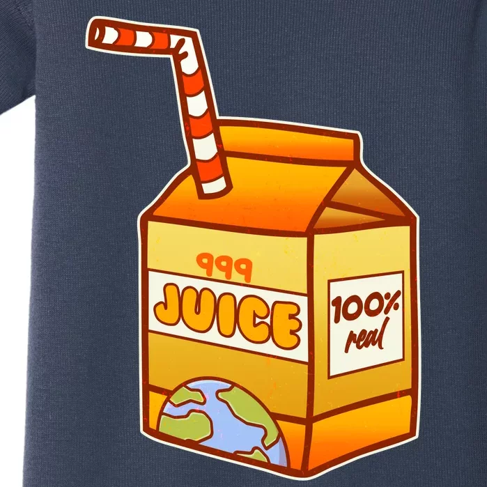 Orange Juice 999 Carton 100% Real Juice Baby Bodysuit