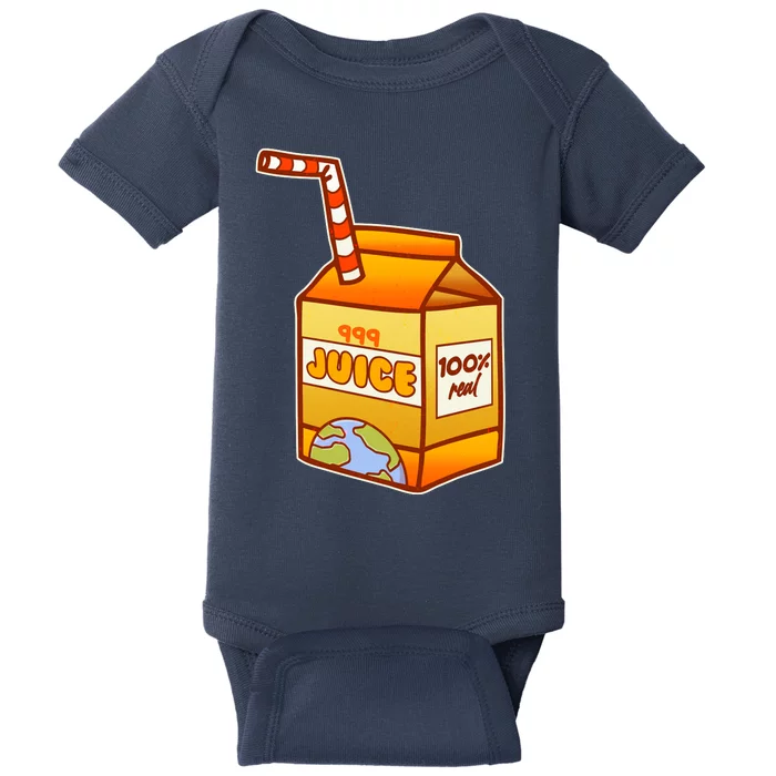 Orange Juice 999 Carton 100% Real Juice Baby Bodysuit