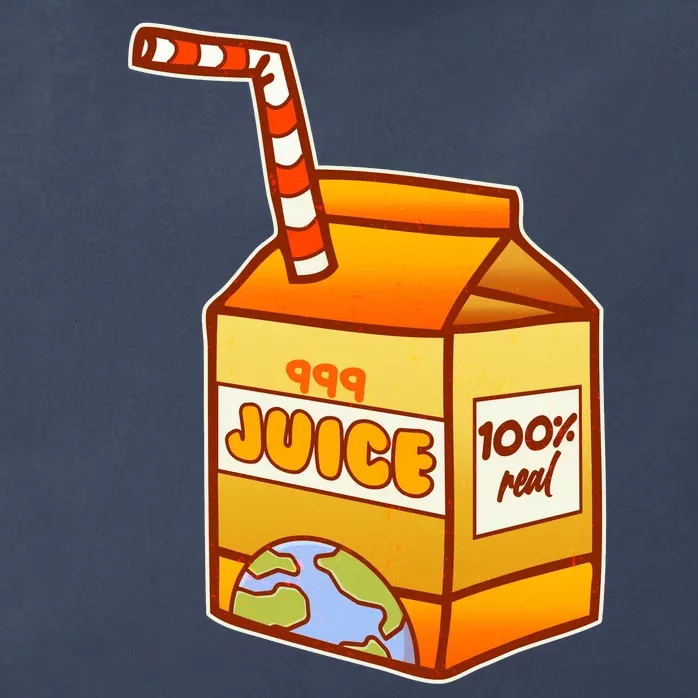 Orange Juice 999 Carton 100% Real Juice Zip Tote Bag