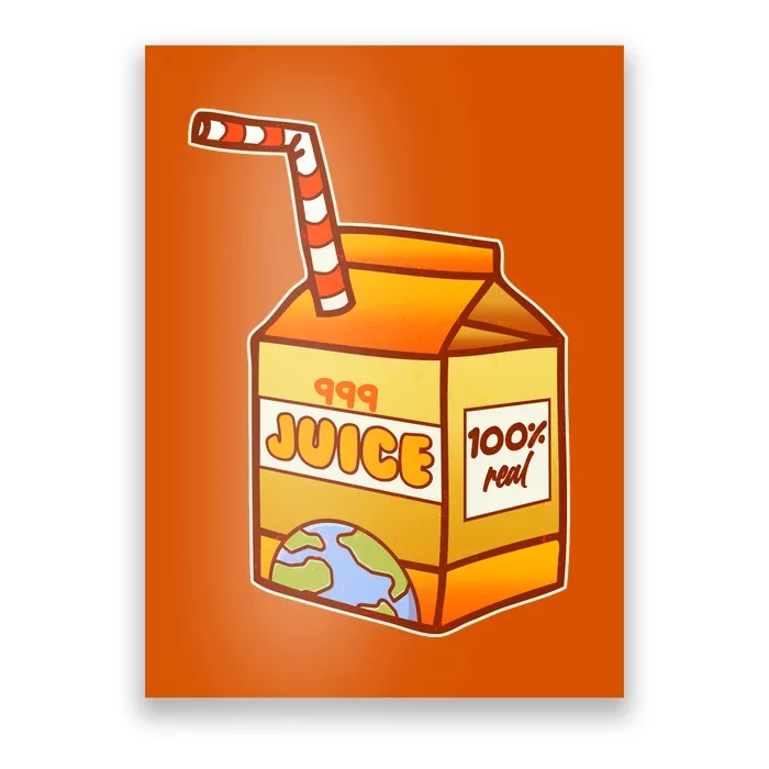 Orange Juice 999 Carton 100% Real Juice Poster