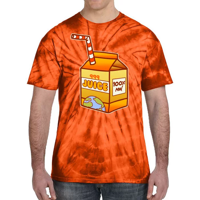 Orange Juice 999 Carton 100% Real Juice Tie-Dye T-Shirt