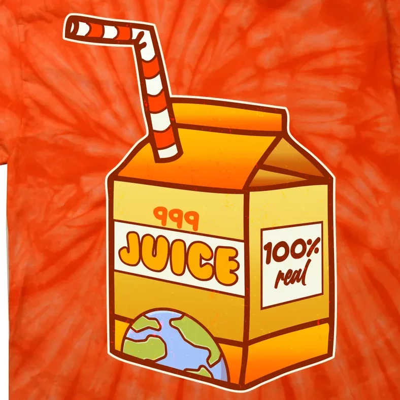 Orange Juice 999 Carton 100% Real Juice Tie-Dye T-Shirt