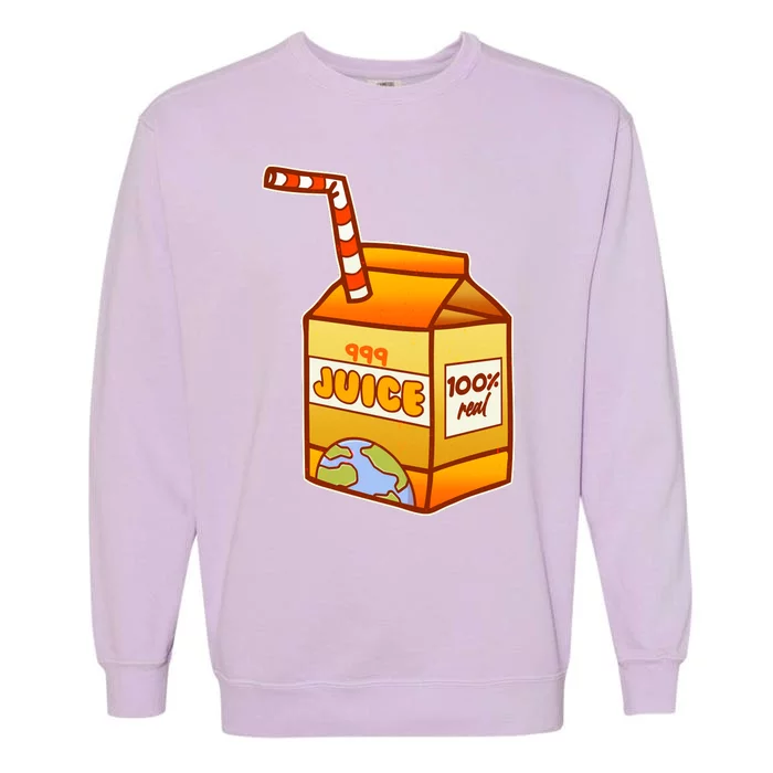 Orange Juice 999 Carton 100% Real Juice Garment-Dyed Sweatshirt