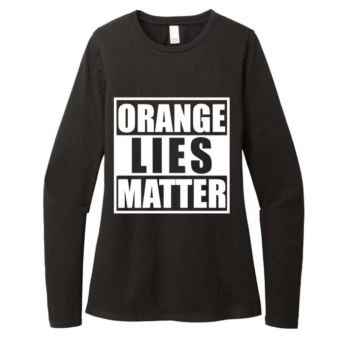 Orange Lies Matter Resist Anti Trump Womens CVC Long Sleeve Shirt