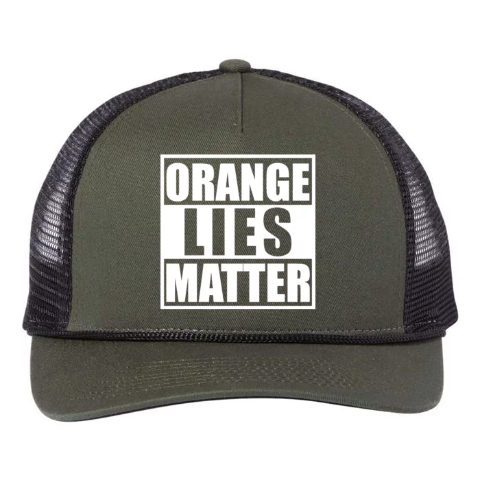 Orange Lies Matter Resist Anti Trump Retro Rope Trucker Hat Cap