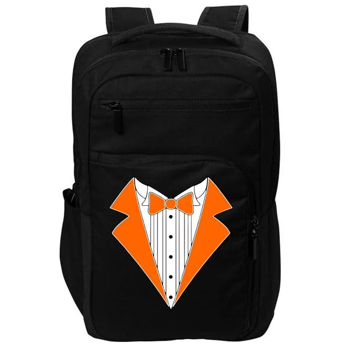 Orange Tuxedo Wedding Bachelor Prom Tux Impact Tech Backpack