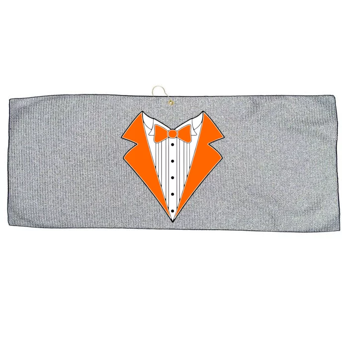 Orange Tuxedo Wedding Bachelor Prom Tux Large Microfiber Waffle Golf Towel