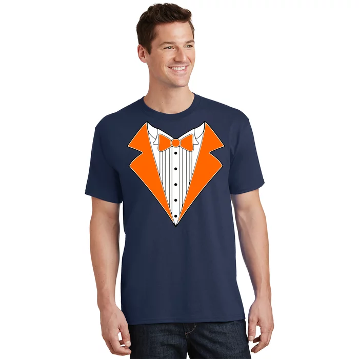 Orange Tuxedo Wedding Bachelor Prom Tux T-Shirt