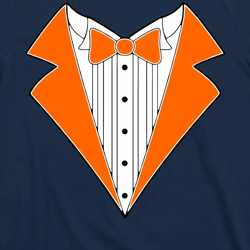 Orange Tuxedo Wedding Bachelor Prom Tux T-Shirt