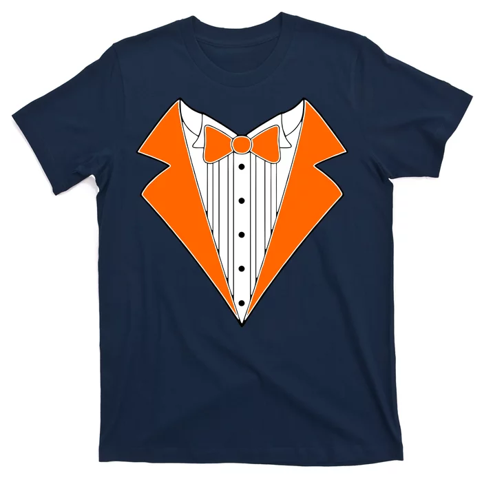 Orange Tuxedo Wedding Bachelor Prom Tux T-Shirt