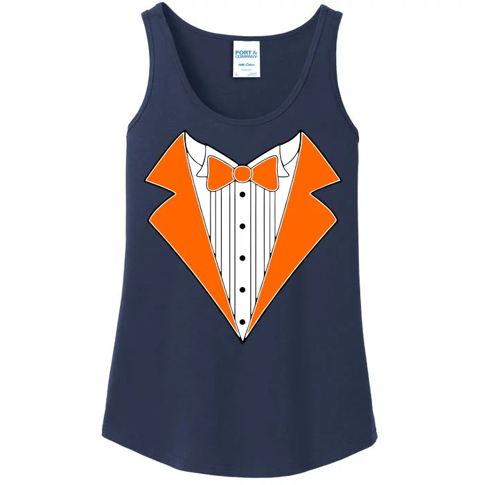 Orange Tuxedo Wedding Bachelor Prom Tux Ladies Essential Tank