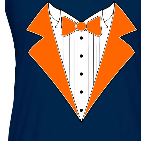 Orange Tuxedo Wedding Bachelor Prom Tux Ladies Essential Flowy Tank