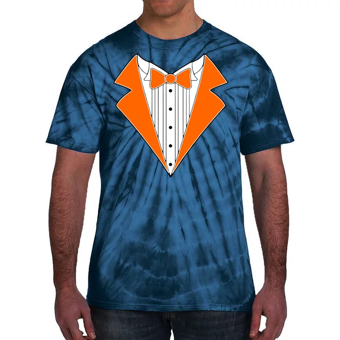 Orange Tuxedo Wedding Bachelor Prom Tux Tie-Dye T-Shirt