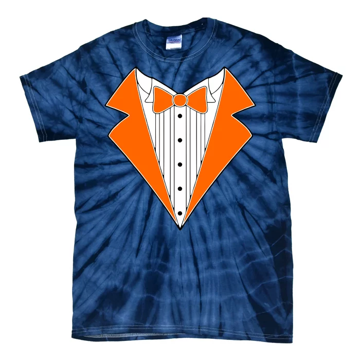 Orange Tuxedo Wedding Bachelor Prom Tux Tie-Dye T-Shirt