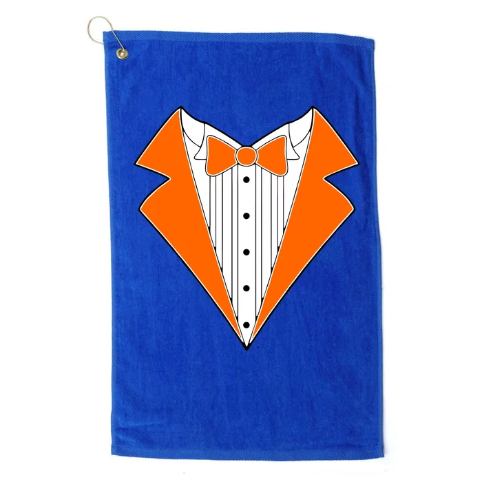 Orange Tuxedo Wedding Bachelor Prom Tux Platinum Collection Golf Towel