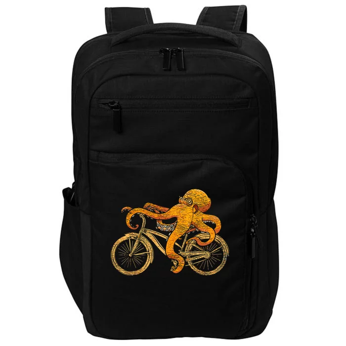 Octopus Riding Bicycle Octopus Impact Tech Backpack