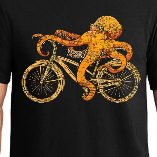 Octopus Riding Bicycle Octopus Pajama Set