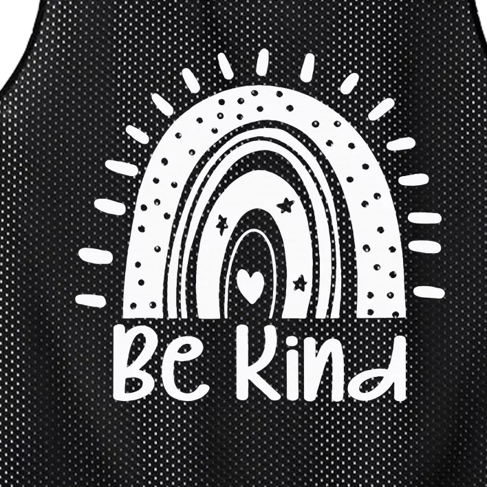 Orange Rainbow Be Kind Anti Bullying Gift Mesh Reversible Basketball Jersey Tank