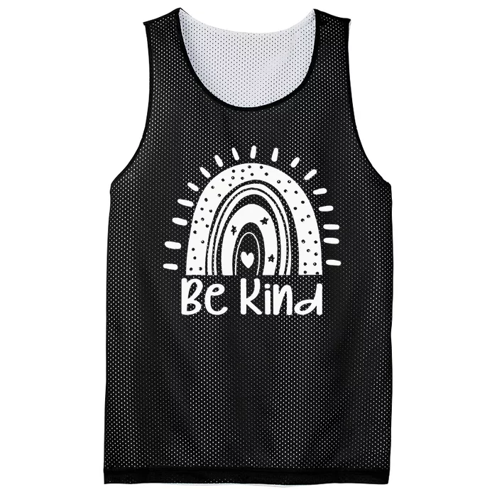 Orange Rainbow Be Kind Anti Bullying Gift Mesh Reversible Basketball Jersey Tank