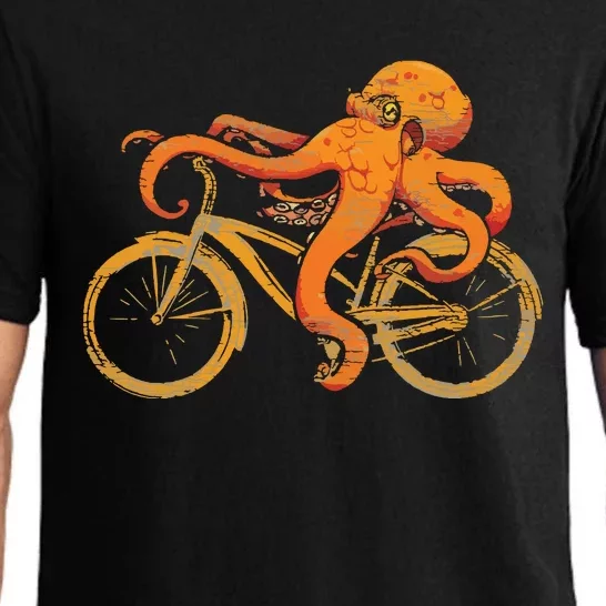 Octopus Riding Bicycle Octopus Pajama Set