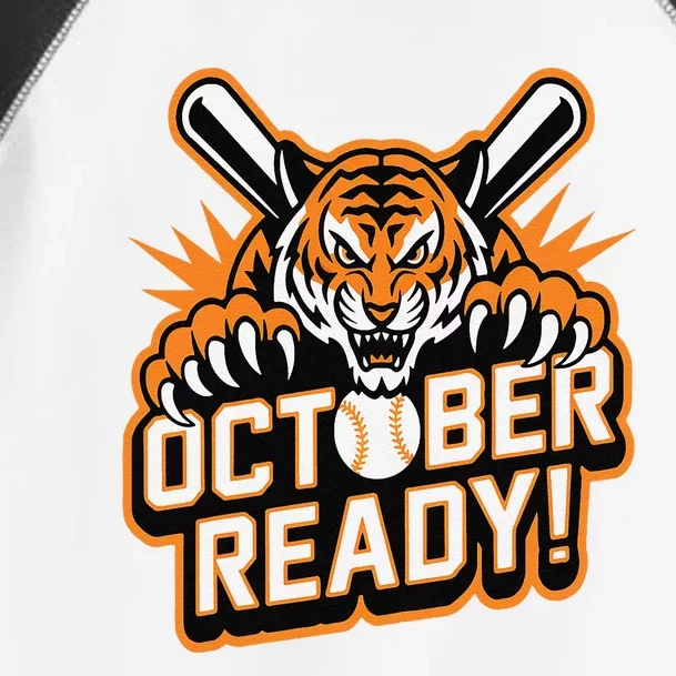 October Ready Baseball Tiger Fan Toddler Fine Jersey T-Shirt