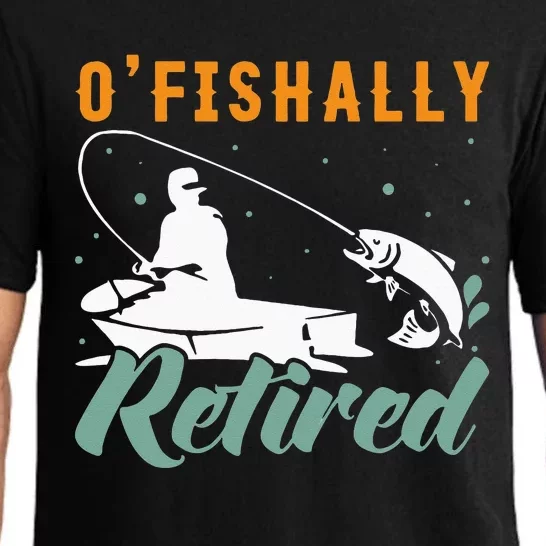 Ofishally Retired Bass Fishing Retirement Pajama Set