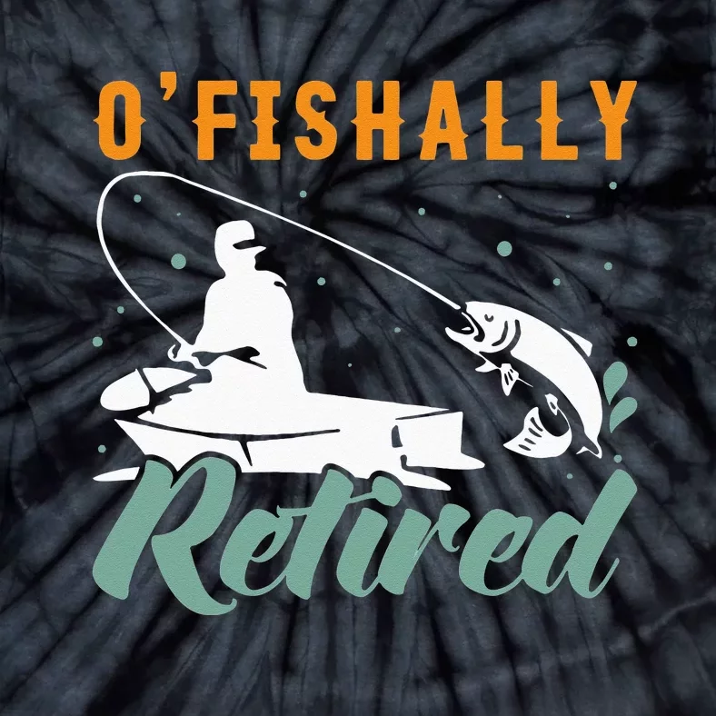 Ofishally Retired Bass Fishing Retirement Tie-Dye T-Shirt