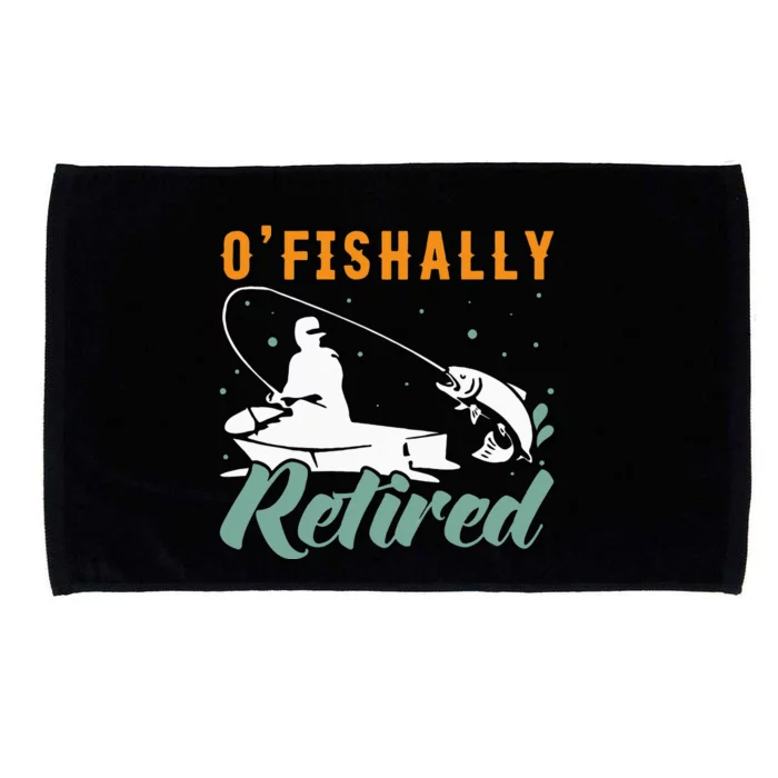 Ofishally Retired Bass Fishing Retirement Microfiber Hand Towel