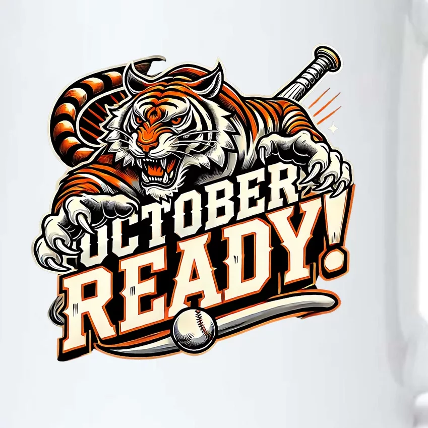 October Ready Baseball Tiger Fan Black Color Changing Mug