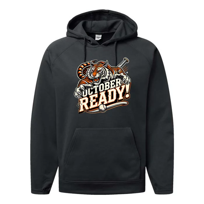 October Ready Baseball Tiger Fan Performance Fleece Hoodie