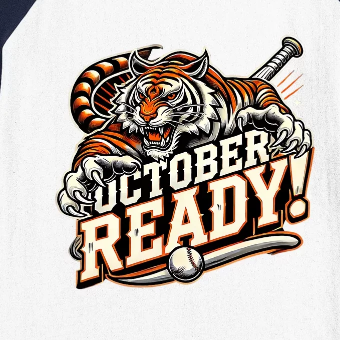 October Ready Baseball Tiger Fan Baseball Sleeve Shirt