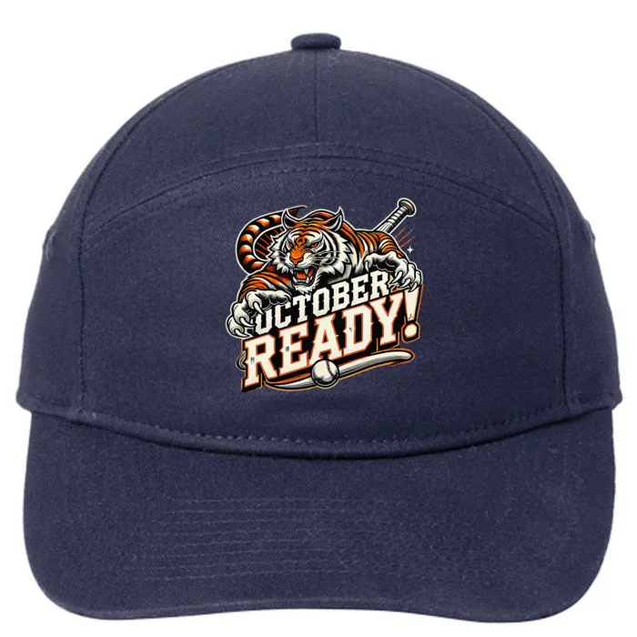 October Ready Baseball Tiger Fan 7-Panel Snapback Hat