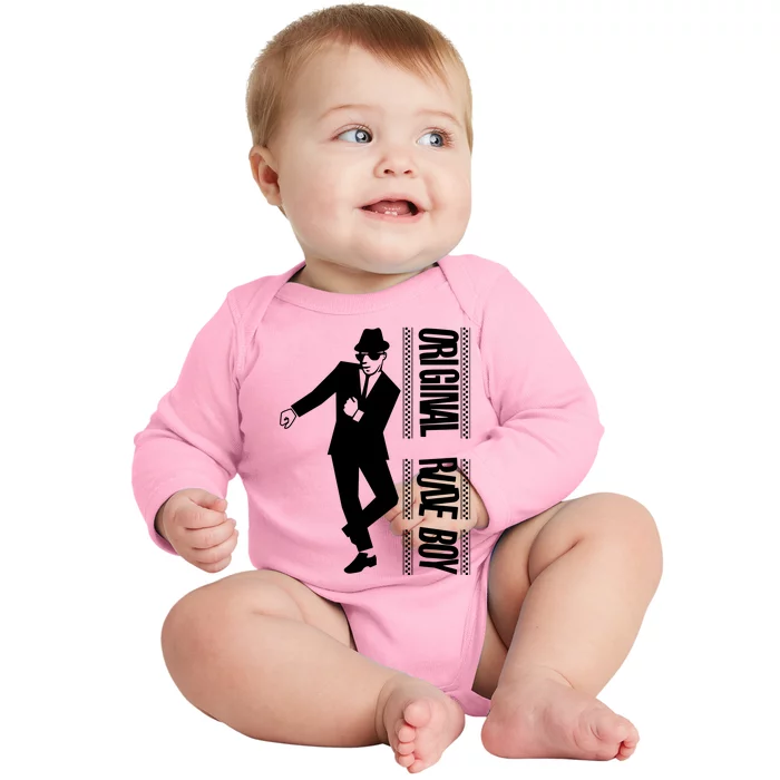 Original Rude Boy 2tone 2 Tone Ska Baby Long Sleeve Bodysuit