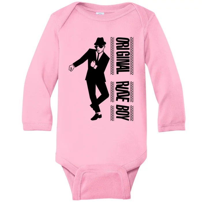 Original Rude Boy 2tone 2 Tone Ska Baby Long Sleeve Bodysuit