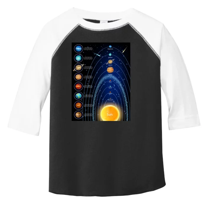 Orbiting Solar System Diagram Toddler Fine Jersey T-Shirt