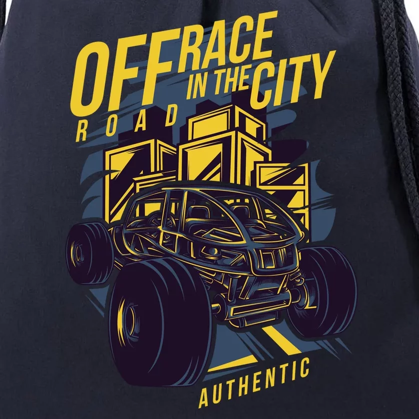 Off Road City Design Drawstring Bag