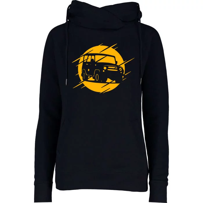 Off Road Cars Classic Womens Funnel Neck Pullover Hood