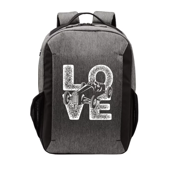 Old Racing Car Love Word Vector Backpack