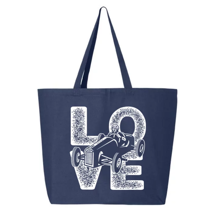 Old Racing Car Love Word 25L Jumbo Tote