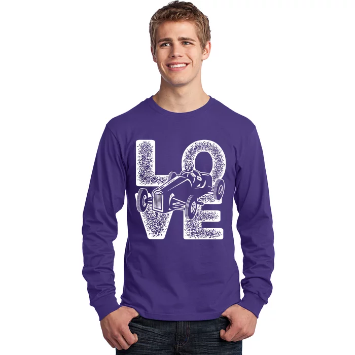 Old Racing Car Love Word Long Sleeve Shirt