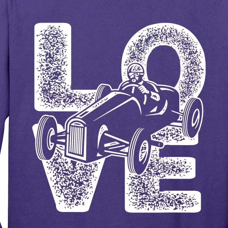 Old Racing Car Love Word Long Sleeve Shirt