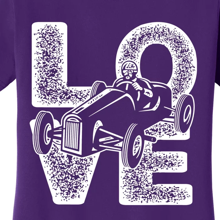 Old Racing Car Love Word Women's T-Shirt