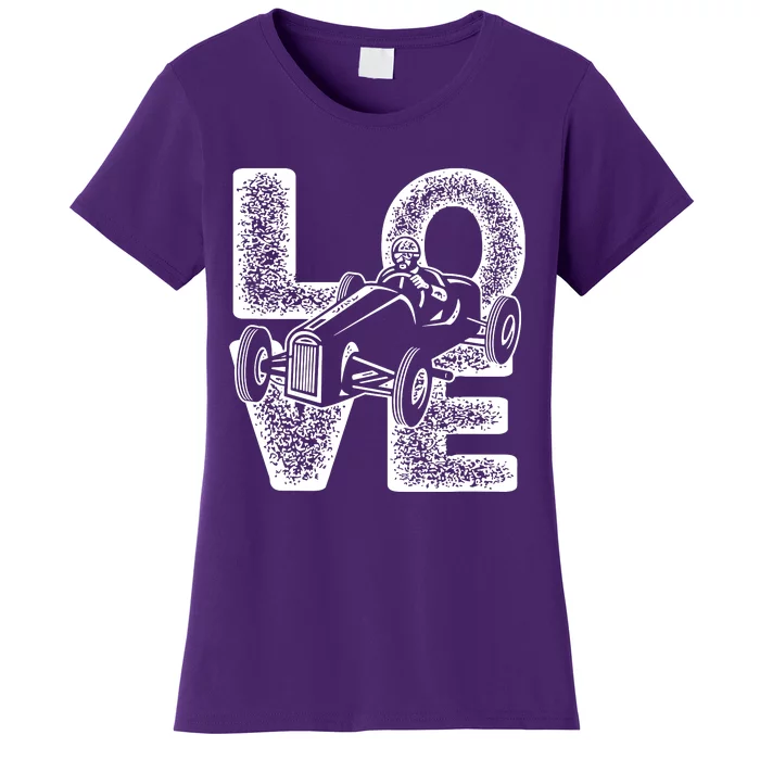 Old Racing Car Love Word Women's T-Shirt